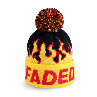 yellow Faded Pom Beanie