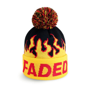 yellow Faded Pom Beanie