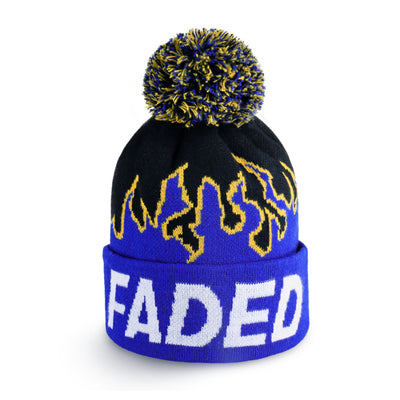  blue Faded Pom Beanie