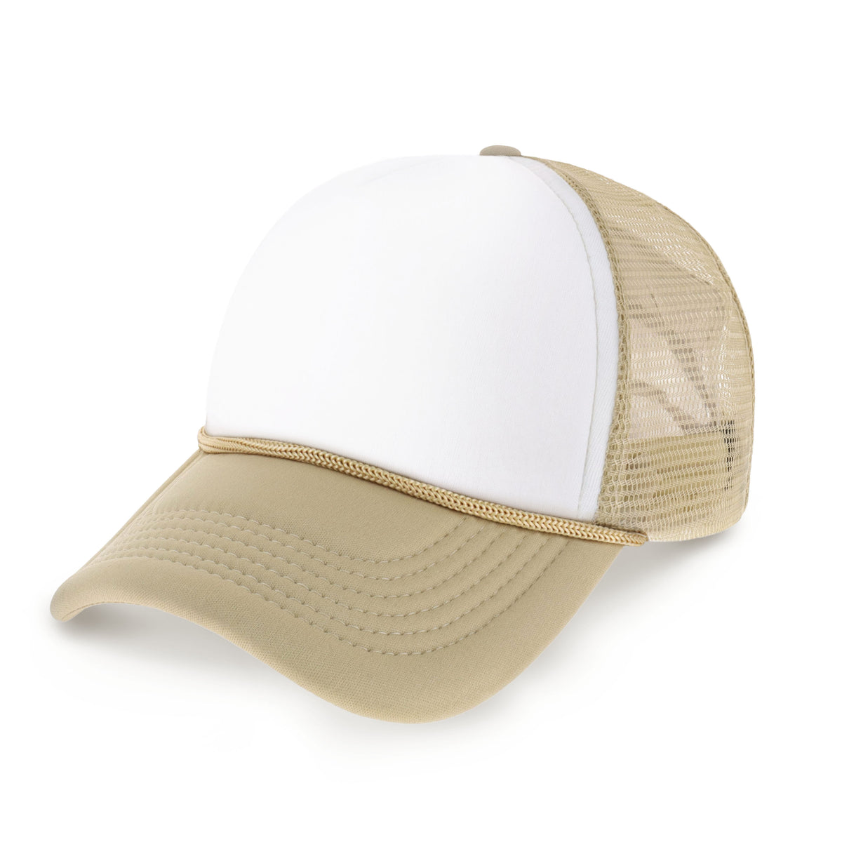 white cream Two Tone Foam Trucker Hat