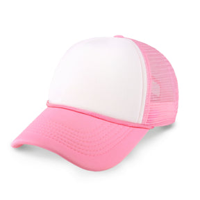 white pink Two Tone Foam Trucker Hat