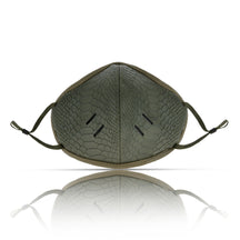 green Leather Face Mask