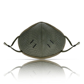 green Leather Face Mask