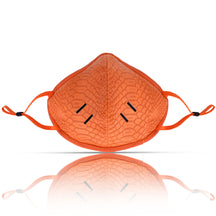 orange Leather Face Mask