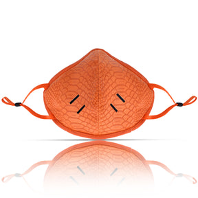 orange Leather Face Mask