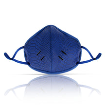 blue Leather Face Mask