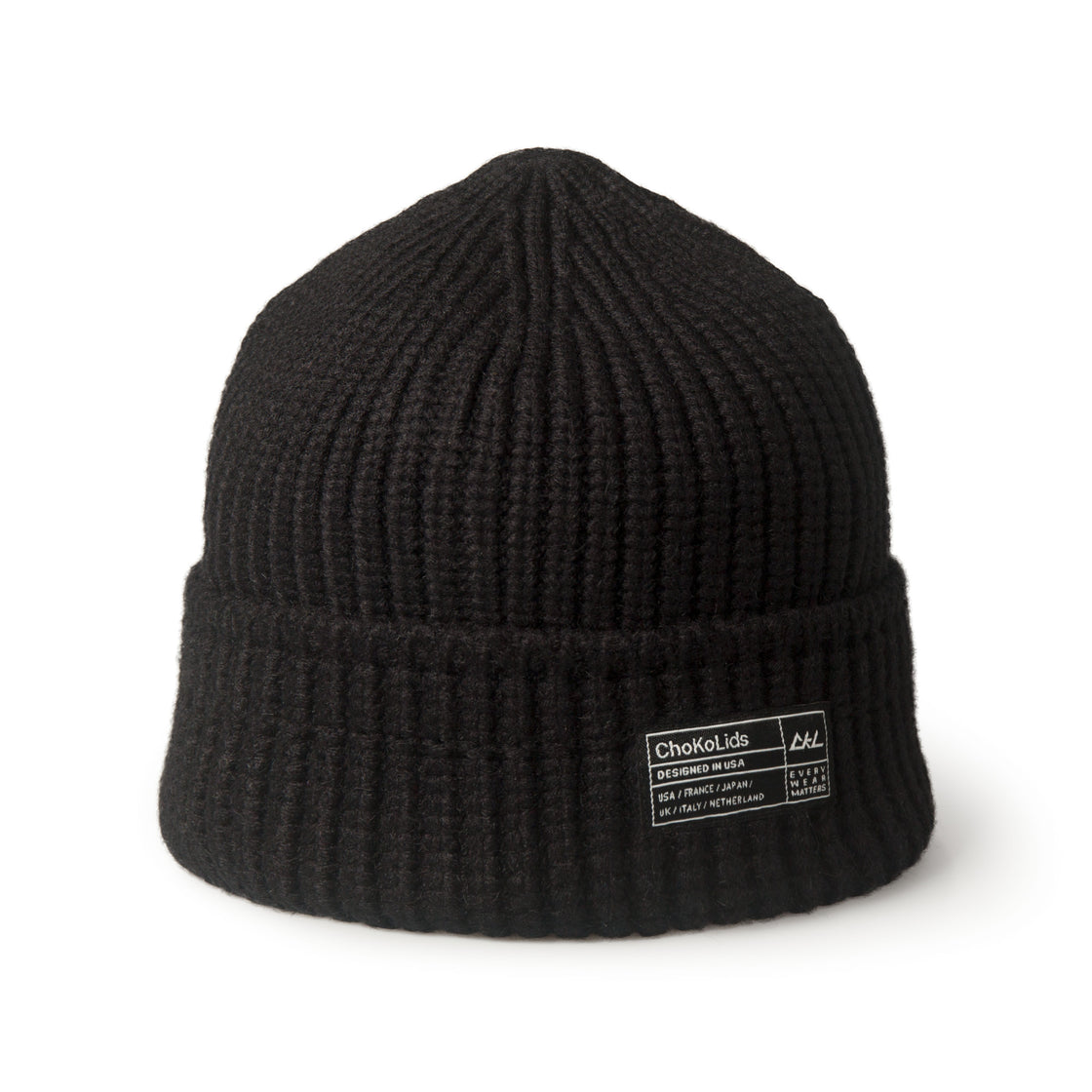 Charcoal Waffle Cuff Fisherman Beanie