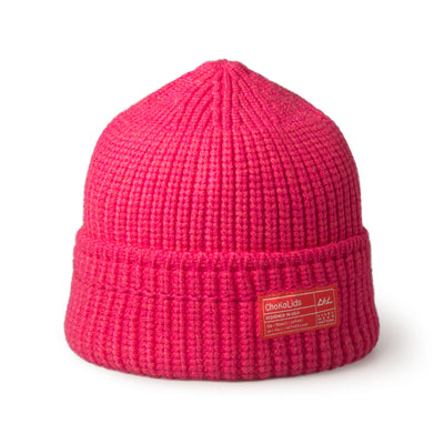 pink  Waffle Cuff Fisherman Beanie