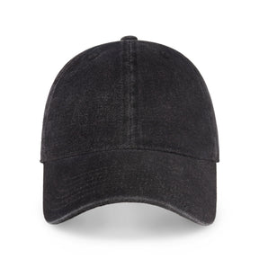 Black Denim Plain Baseball Cap