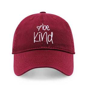 burgundy Be Kind Baseball Cap