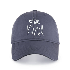 slate blue Be Kind Baseball Cap