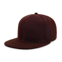 Coffee Brown  Plain Solid Snapback Hat
