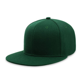 Hunter Green  Plain Solid Snapback Hat