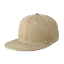 khaki Plain Solid Snapback Hat