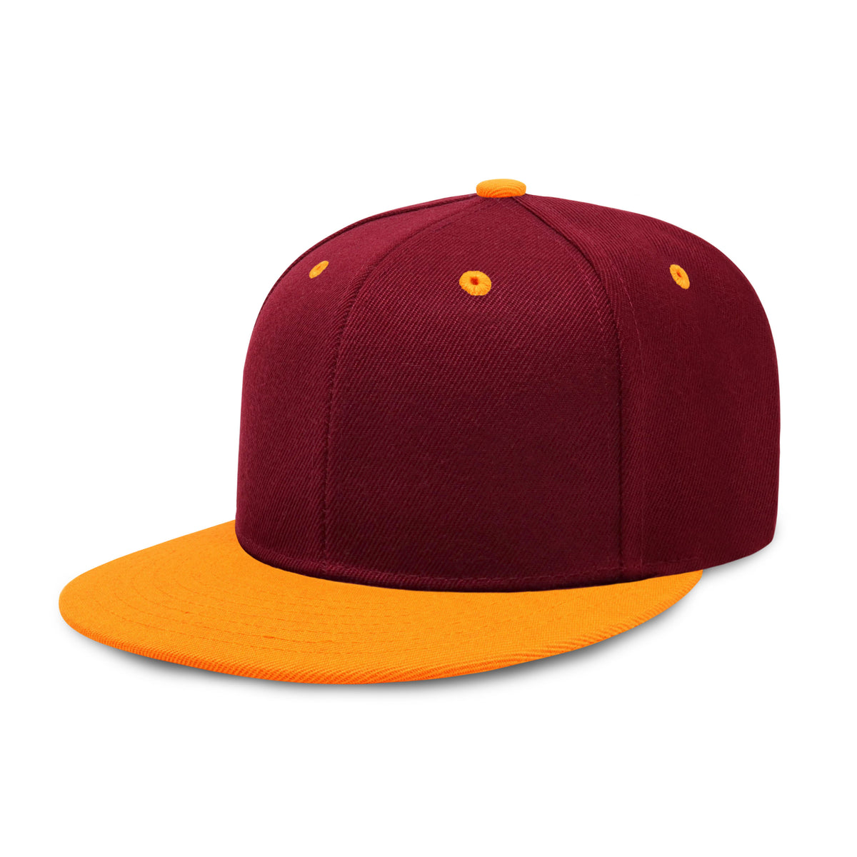 Royal Gold Plain Two Tone Snapback Hat