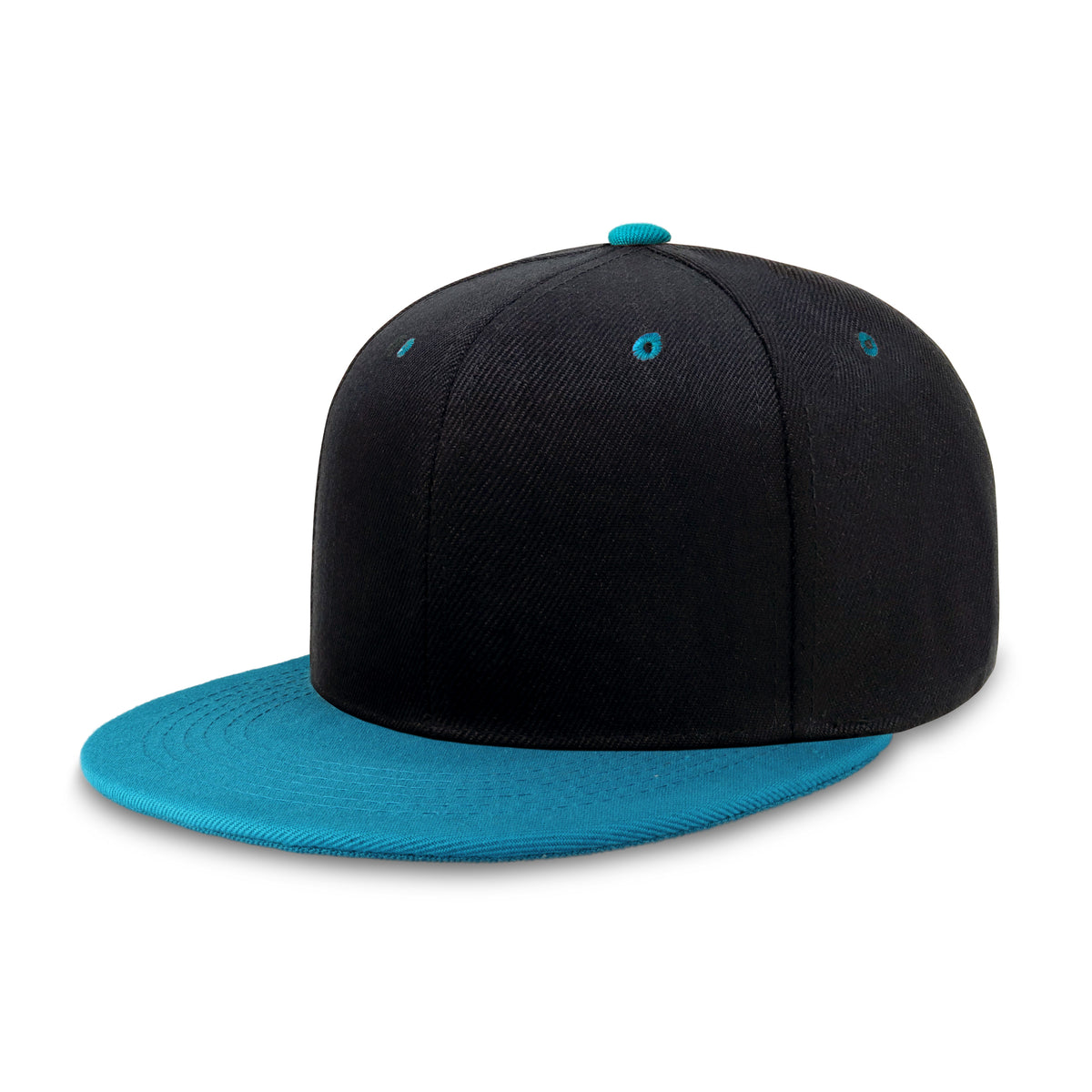 Black blue Plain Two Tone Snapback Hat