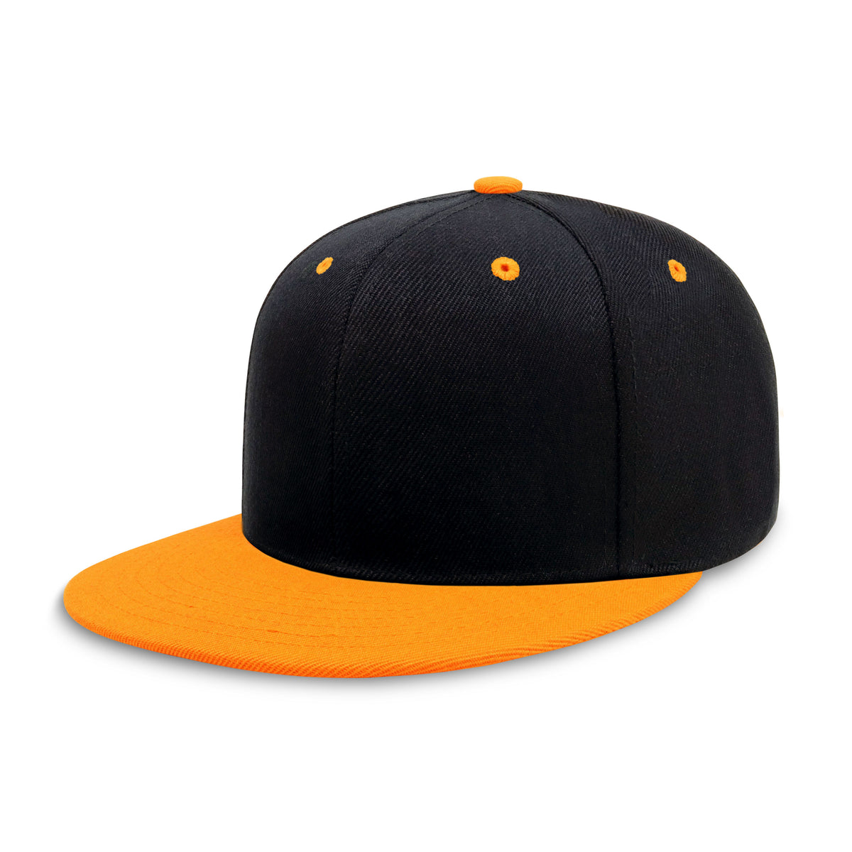 Royal Black Plain Two Tone Snapback Hat