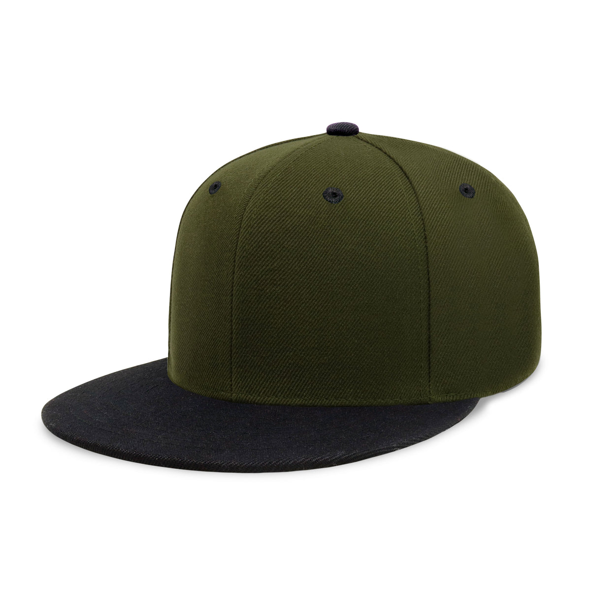 1 Pack  Two-Tone Edge Snapback - Black/Hunter Green