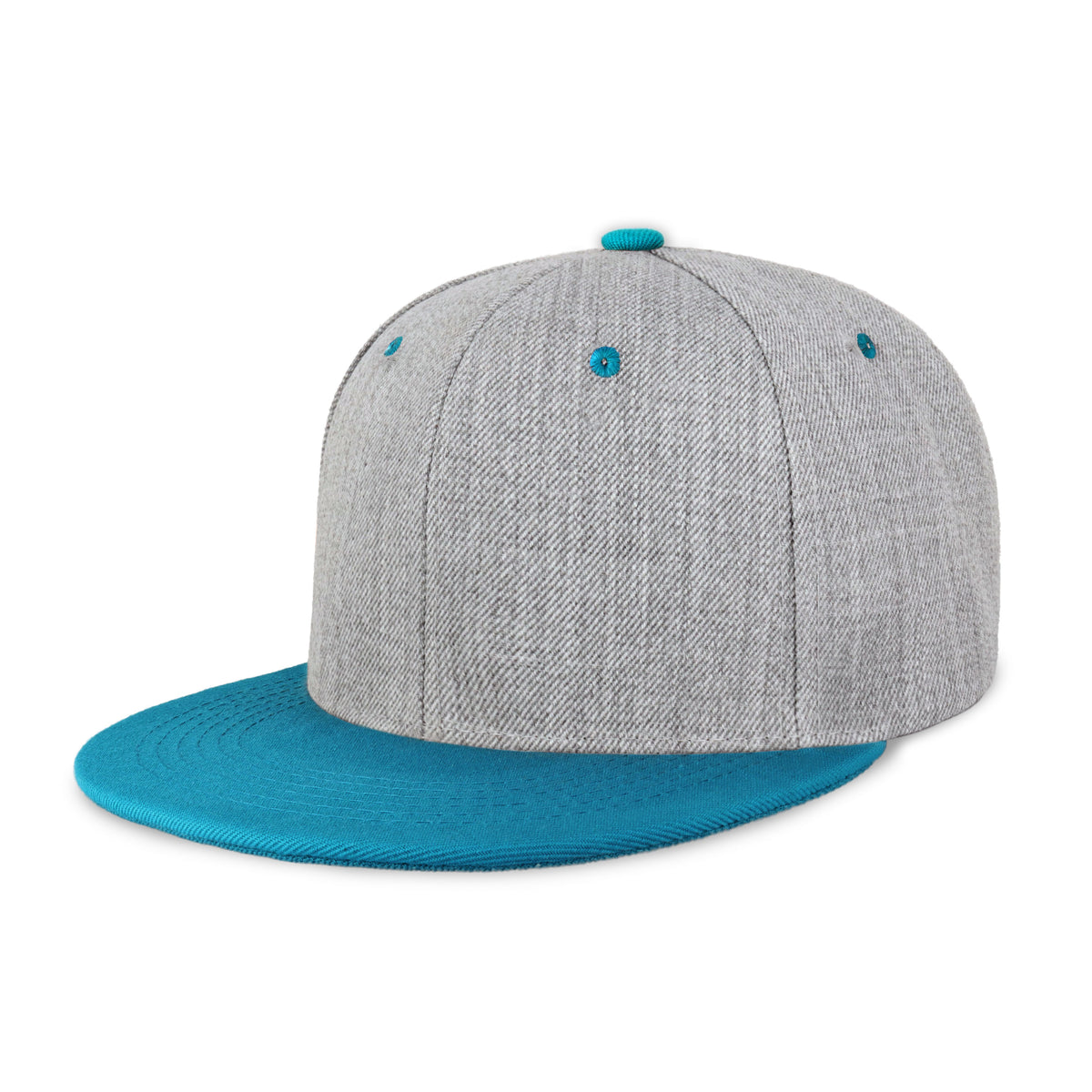 Aqua Plain Heather Grey Snapback Hat