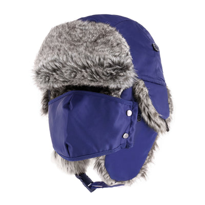 Waterproof Trapper Hat for Winter – Fur Lined Ushanka with Detachable Face Mask