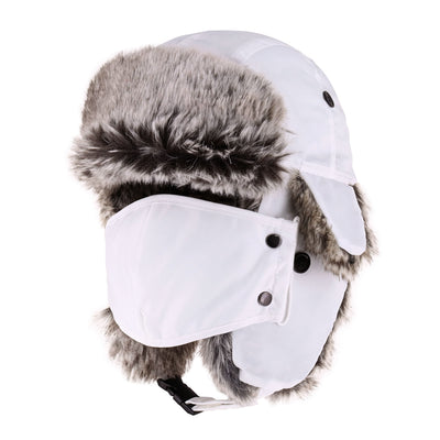 Waterproof Trapper Hat for Winter – Fur Lined Ushanka with Detachable Face Mask