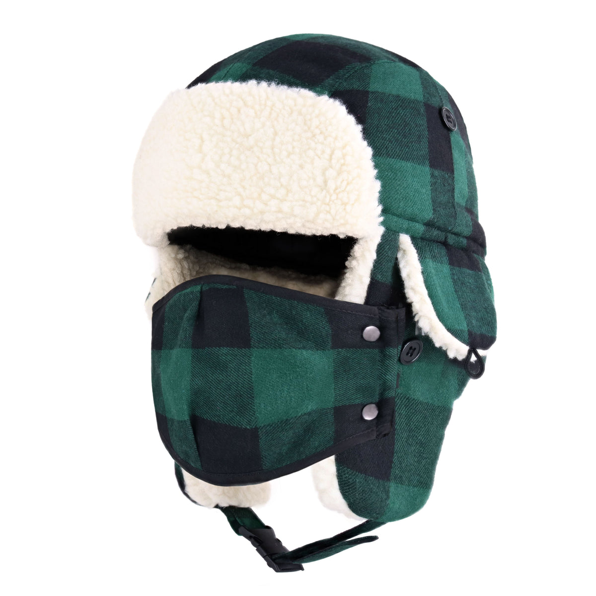 Green Plaid Trapper