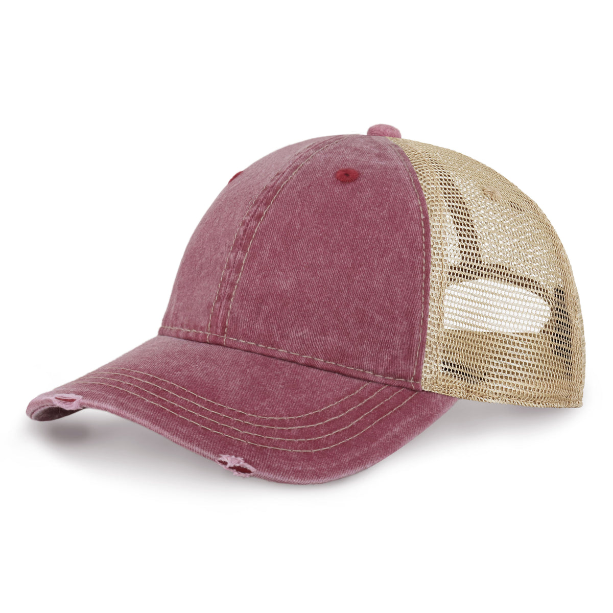 Burgundy Vintage Trucker Hat