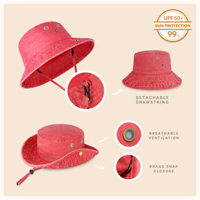 Wide Brim Bucket Hat