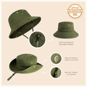 Wide Brim Bucket Hat