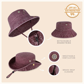 Wide Brim Bucket Hat