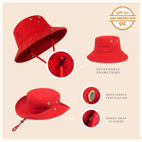 Wide Brim Bucket Hat