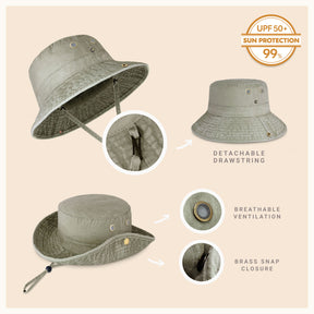 Wide Brim Bucket Hat