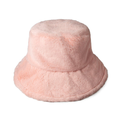 Fluffy Faux Fur Bucket Hat for Winter – Warm Unisex Cozy Hat