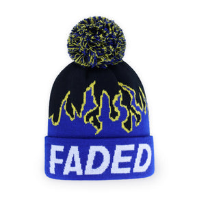 royal  Faded Pom Beanie