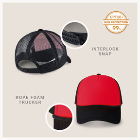 Two-Tone Foam Cap with Rope