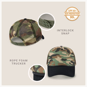 Two-Tone Foam Cap with Rope