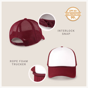 Two-Tone Foam Cap with Rope