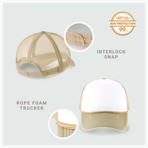 Two-Tone Foam Cap with Rope