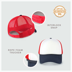 Two-Tone Foam Cap with Rope