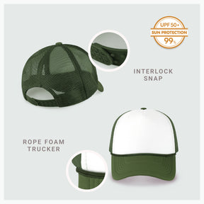 Two-Tone Foam Cap with Rope