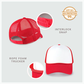 Two-Tone Foam Cap with Rope