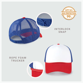Two-Tone Foam Cap with Rope