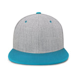 Plain Heather Grey Snapback Hat