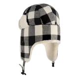 Plaid Trapper Hat for Winter – Sherpa Lined Hat with Detachable Face Mask