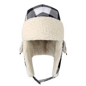 white black Plaid Trapper