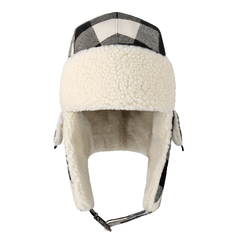 Plaid Trapper Hat for Winter – Sherpa Lined Hat with Detachable Face Mask